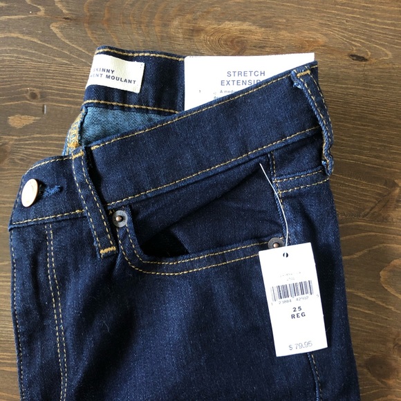 Gap Stretch True Skinny Jeans Blue 25 Mid-rise - Picture 6 of 7